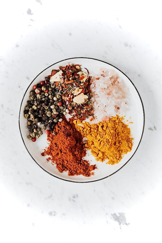 spices on a plate