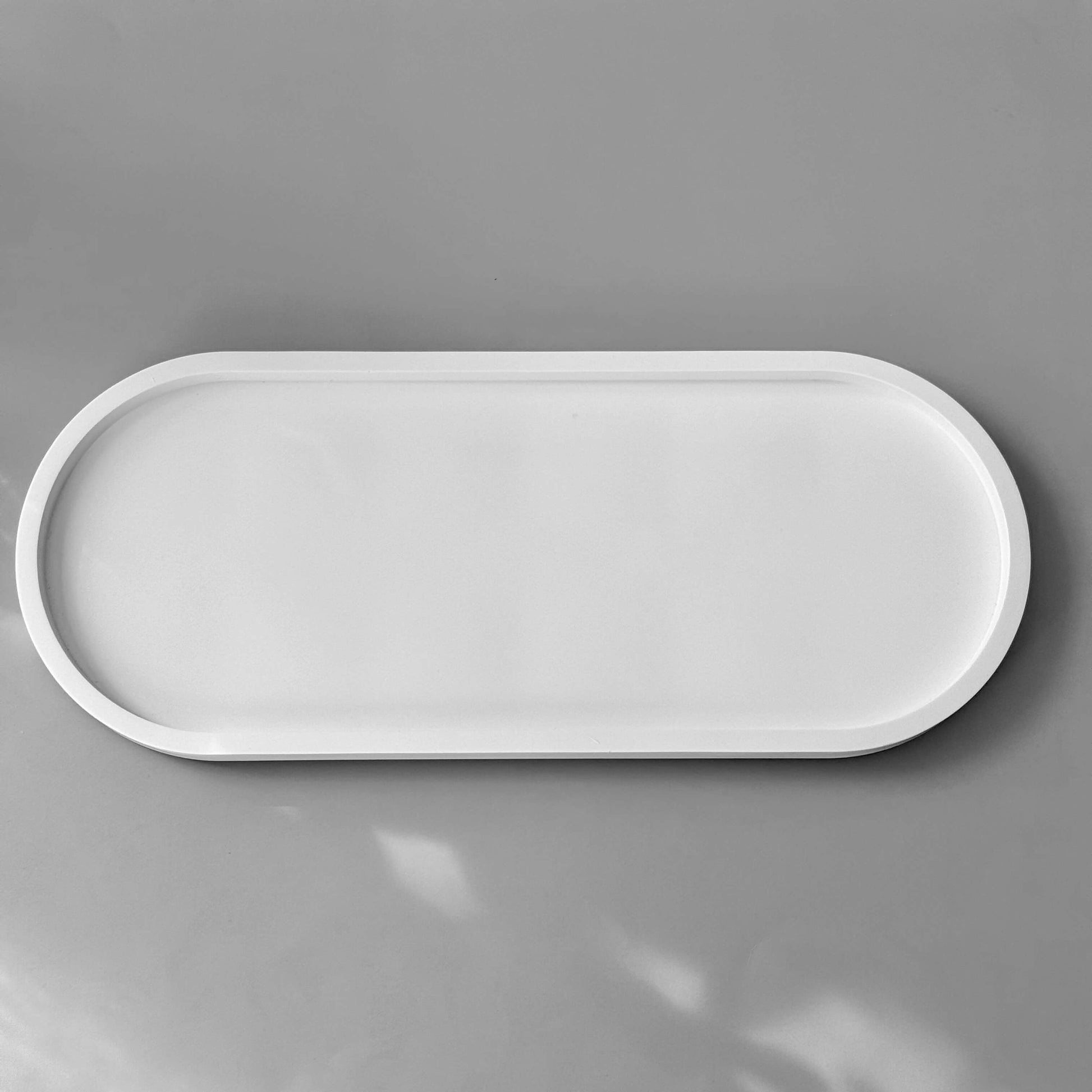 white jesmonite tray